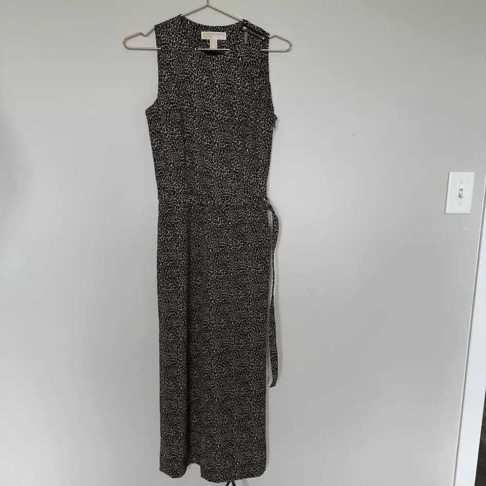 Michael Kors Womens Jumpsuit 0 Animal Print Old Money Preppy Classic Mob Wife